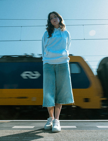 Oversized hoodie lichtgrijs