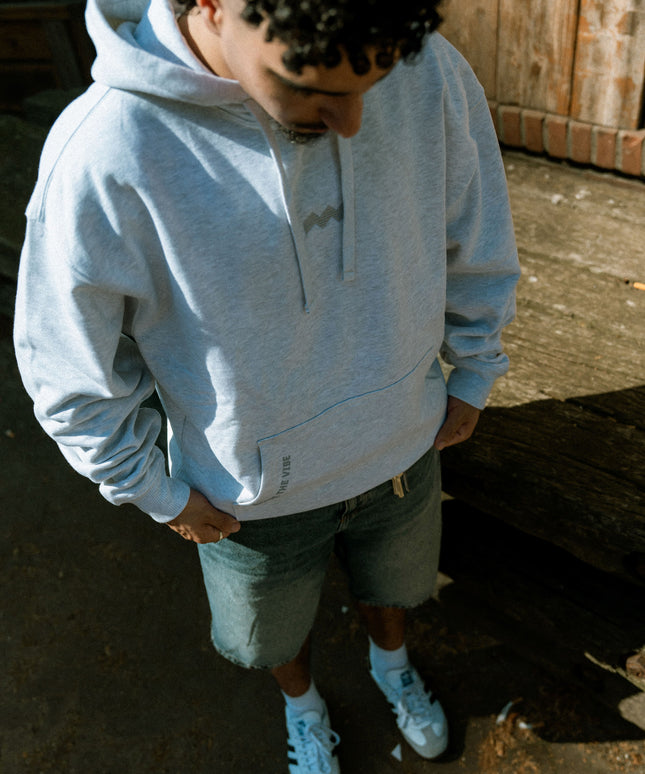 Oversized hoodie lichtgrijs