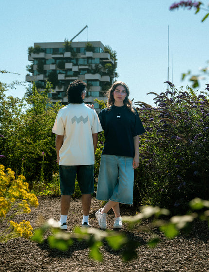 Oversized THE VIBE T-shirt navy