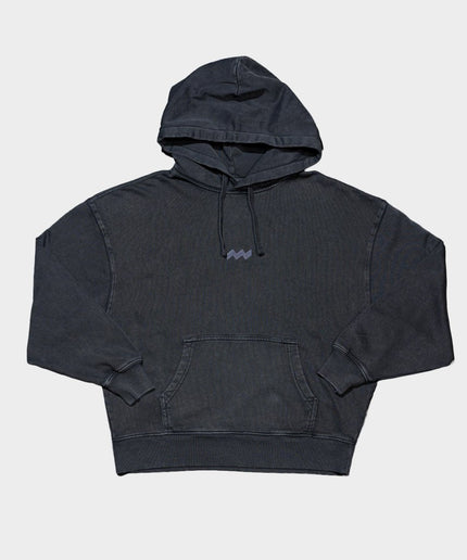 Oversized hoodie dyed black