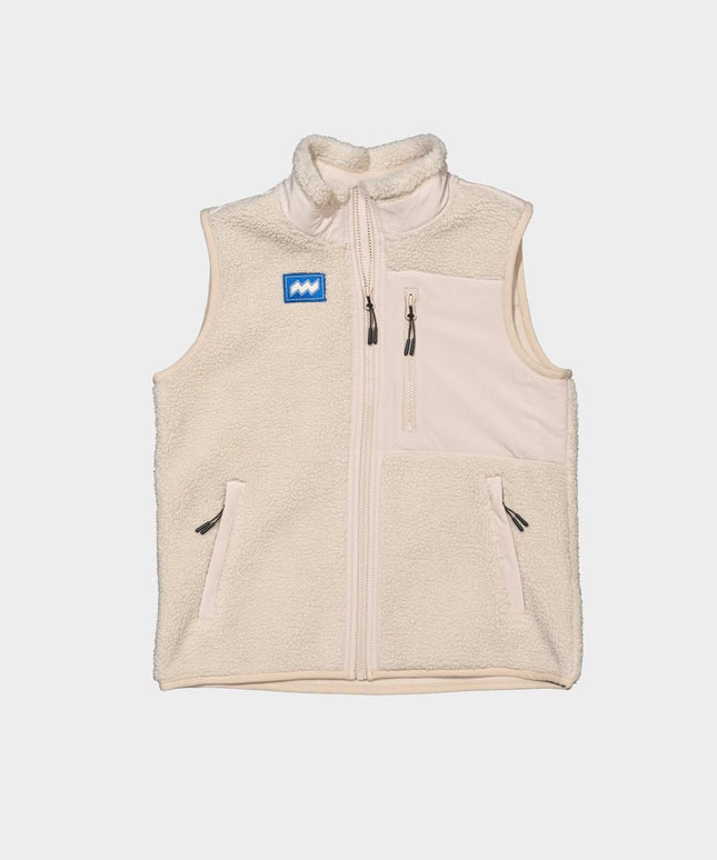 Sherpa bodywarmer beige met patch