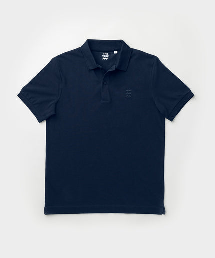 THE VIBE polo in donkerblauw