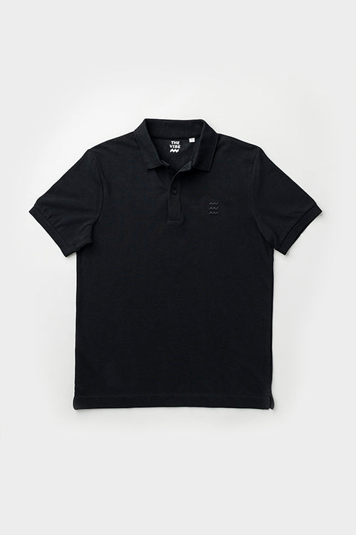 THE VIBE polo in zwart
