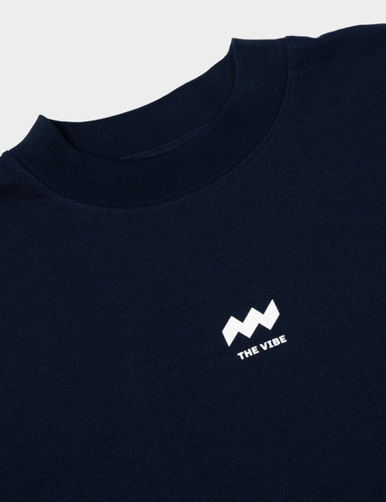Oversized THE VIBE T-shirt navy