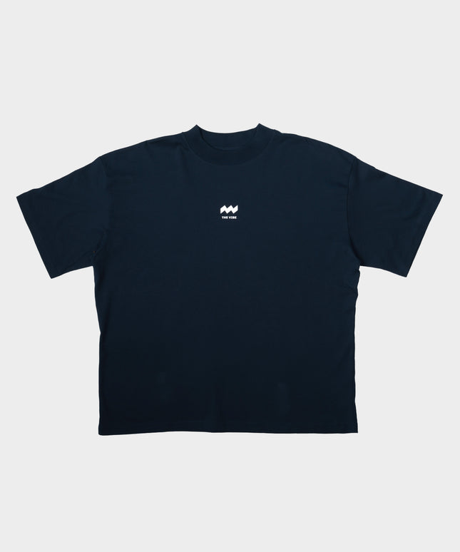 Oversized THE VIBE T-shirt navy