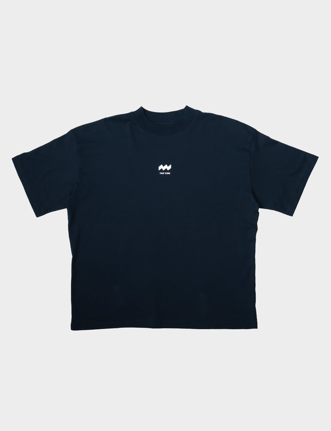 Oversized THE VIBE T-shirt navy